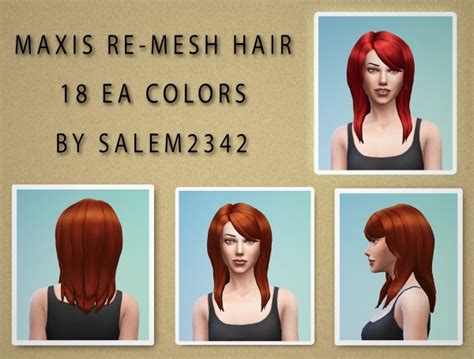 Salem2342 Hairstyle Retextured Sims 4 Hairs