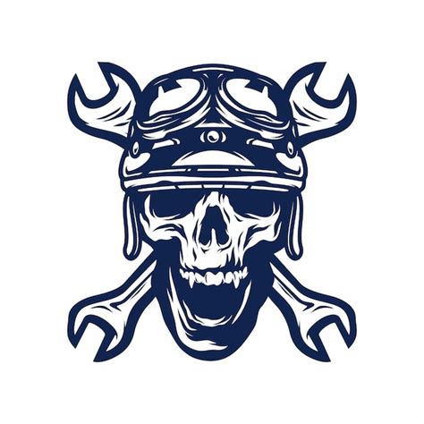 Premium Vector Skull Ghost Rider Road Vector Logo Design Illustration