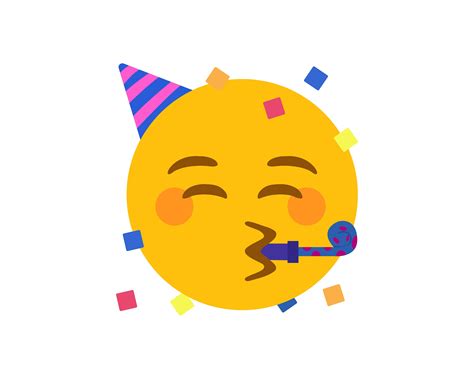 Party Gesicht Emoji Vektor Eps Png Svg  Etsyde