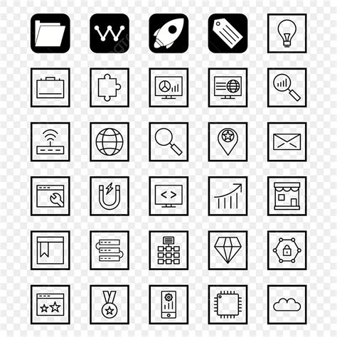 Conjunto De Iconos De Vector Seo Search Engine Optimization PNG
