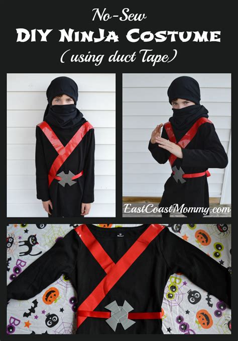 East Coast Mommy Easy Black Ninja Costume No Sewing Required