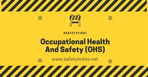 Importance Of Occupational Health And Safety Ohs