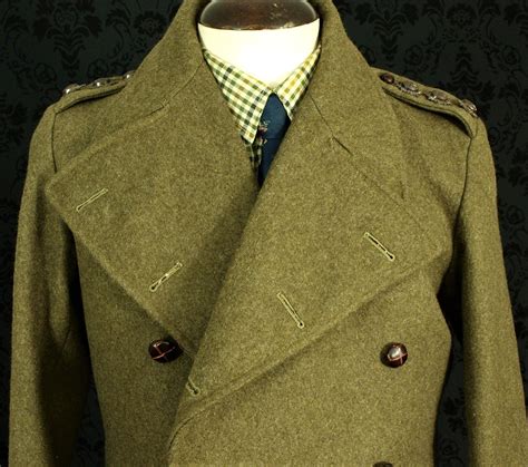 Superb Mens Ww2 Vintage Army Greatcoat Coat H Lottery And Co Etsy