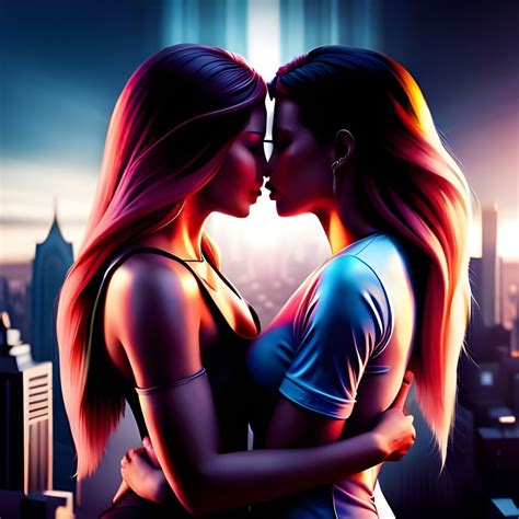two girls kissing ai generated artwork nightcafe creator