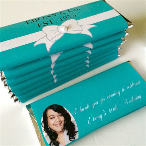 Tiffany And Co Personalized Candy Bar Wrappers