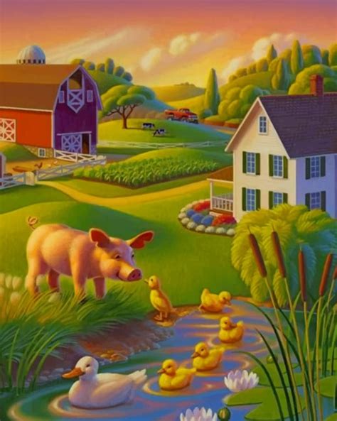 Happy Farm New Paint By Numbers Numeral Paint Kit