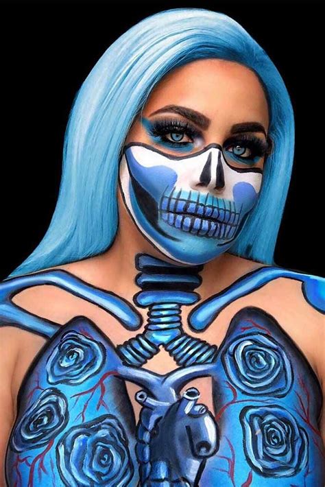 45 Really Cool Skeleton Makeup Ideas To Wear This Halloween Skeleton