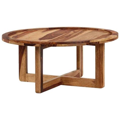 Solid Sheesham Wood Rustic Coffee Table Affordable Modern Design