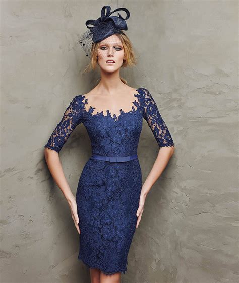 Dark Blue Fashionable Scoop Neck Lace Cocktail Dress With Appliques 2015 Backless Party Gown
