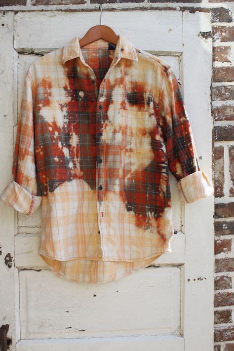 14 Bleached Flannels Ideas Bleached Flannel Shirt Upcycle Shirt Diy