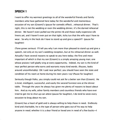 Sample Wedding Speech Example 7 Free Documents Download In Pdf