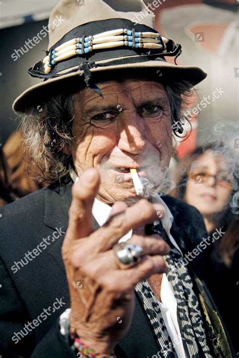 Rolling Stones Guitarist Keith Richards Smokes Editorial Stock Photo