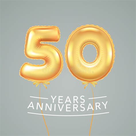 50 Years Anniversary Vector Logo Icon Template Banner With Air Hot