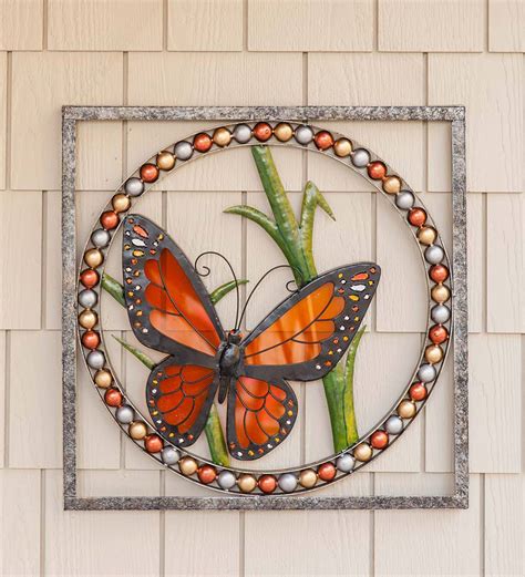 Metal And Plexiglass Butterfly Wall Art Wind And Weather