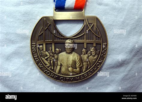 New York Marathon Medal Stock Photo Alamy