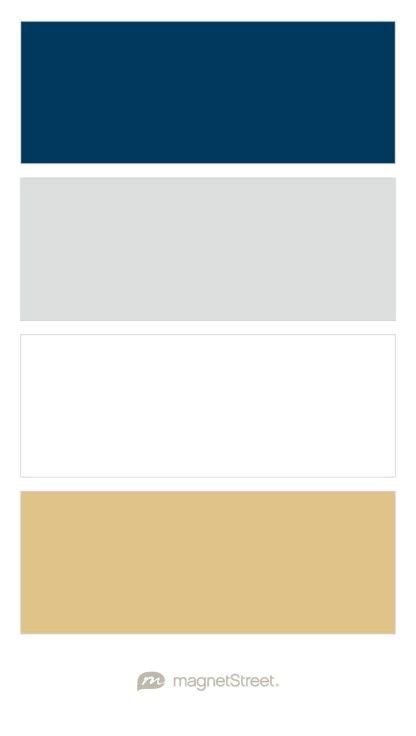 Navy Silver White And Gold Wedding Color Palette Custom Color