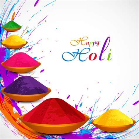 Beautiful Gulal Colorful Background Of Holi Festival Grunge Design