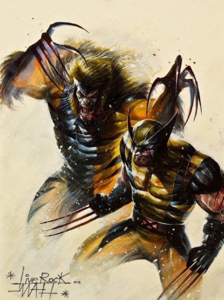 Wolverine Vs Sabretooth By Francesco Mattina Cover Artwork Marvel