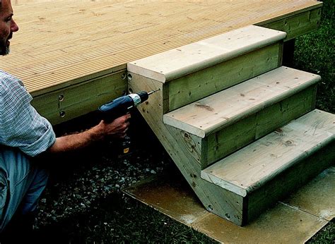 How To Add Steps And Railing To Decking Ideas And Advice Diy At Bandq