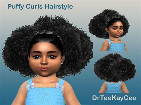 The Sims Resource Puffy Curls Afro Toddler