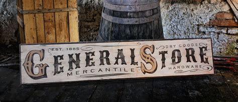 Rustic General Store Mercantile Wood Sign Hand Crafted