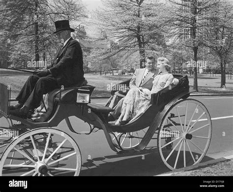 New York City Central Park Carriage Black And White Stock Photos