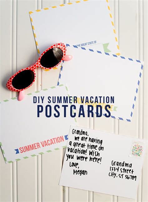 Free Diy Summer Vacation Postcard Printables 247 Moms