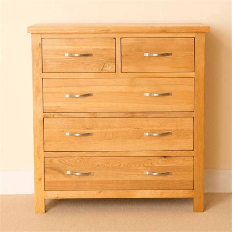 Newlyn Oak 2 Over 3 Chest Of Drawers Solid Wooden Bedroom Storage Cabinet Roseland Furniture