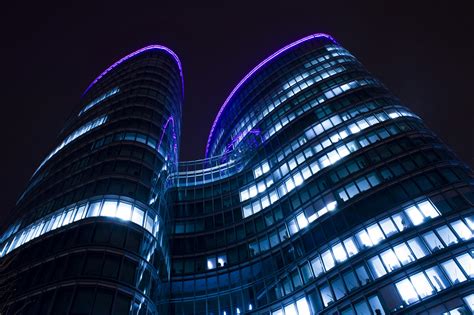 High Rise Building During Nighttime · Free Stock Photo