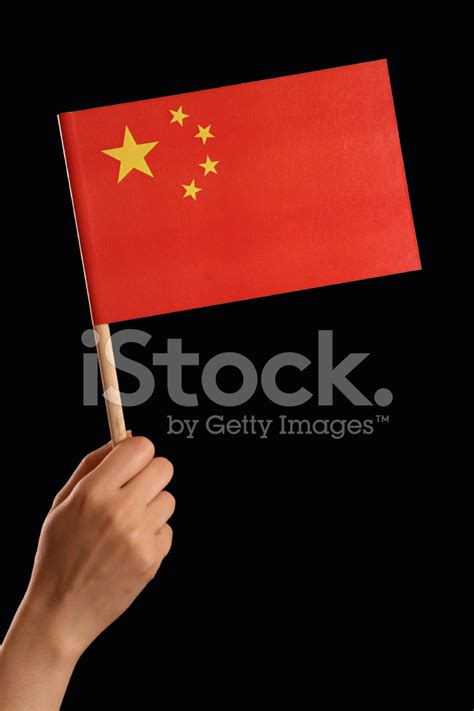 Holding Chinese Flag Stock Photo Royalty Free Freeimages