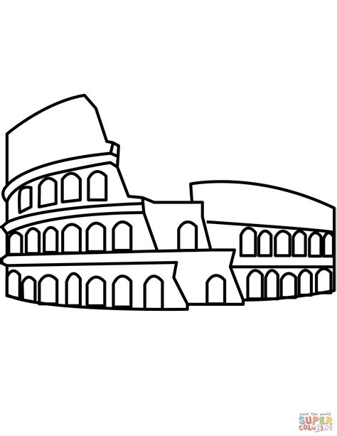 Dibujo De Coliseo Para Colorear Dibujos Para Colorear Imprimir Gratis