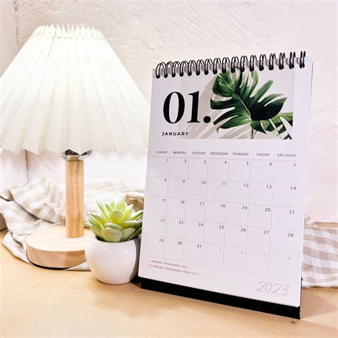Jual Kalender Meja 2023 Minimalis 01 Premium Aesthetic Desk Calendar
