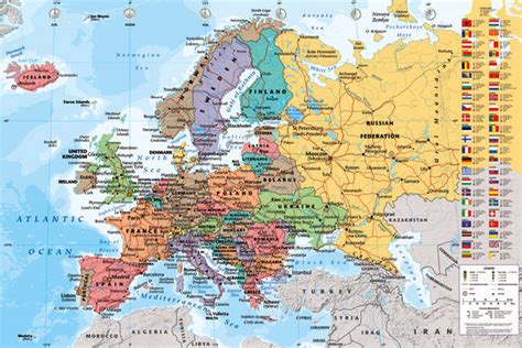 mapa político de europa póster lámina compra en posters es