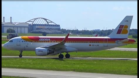 Landing Iberia Old Livery A320 With Sharklets Hamburg Airport Youtube