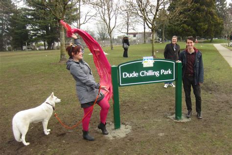 dude chilling park sign goes up in east vancouver georgia straight vancouver s news