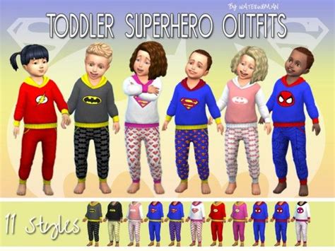 Akisima Sims Blog Superheros Outfit With Images Sims 4 Toddler