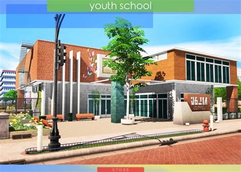 Youth School By Praline At Cross Design Sims 4 Updates