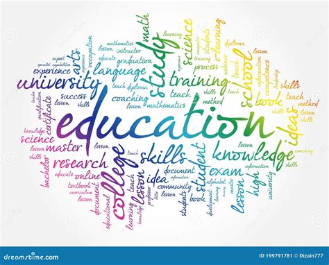 Education Word Cloud Collage Stock Illustration Illustration Of