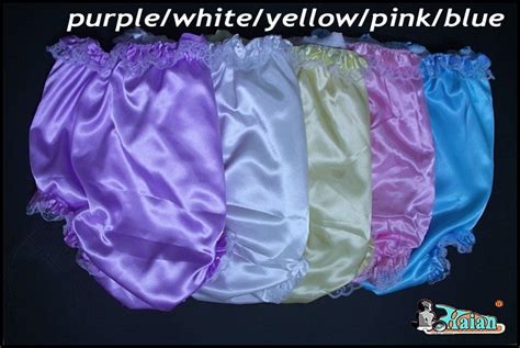 10 pieces adult sissy satin frilly incontinence diaper cover full size fsp08 mixed color
