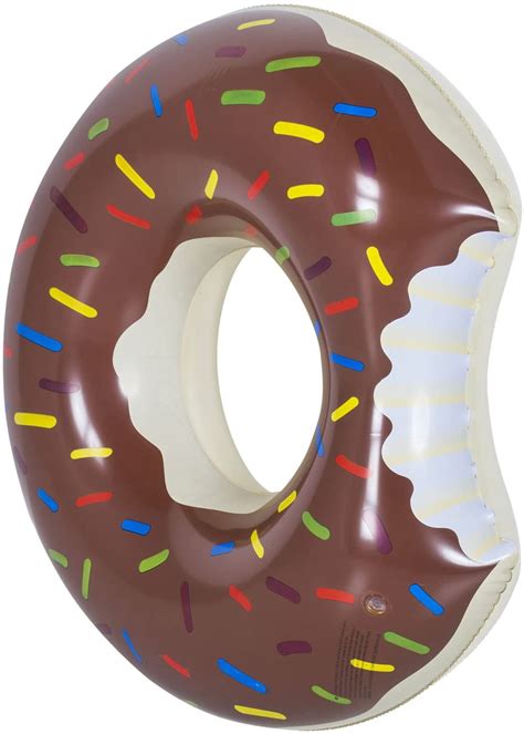 inflatable donut swim ring 100cm pool party giant inflatable swim ring brown walmart canada