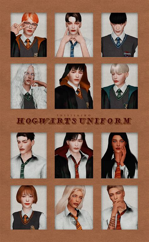 🧙kirohogwarts Uniform And Cape🔮 Sims 4 Sims Sims 4 Characters