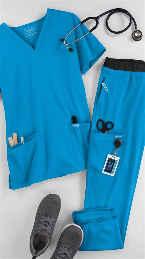 Cherokee Workwear In New Mythical Blue Don T Myth Out Medical Scrubs Outfit Work Wear