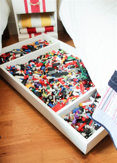 Build a lego coin sorter. DIY Under Bed Rolling LEGO Storage Cart | The Happy Housie