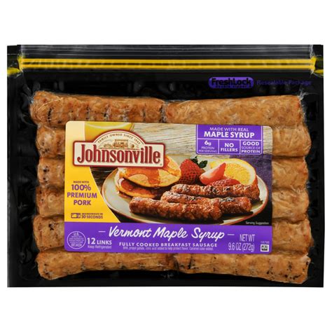 Save On Johnsonville Breakfast Sausage Links Vermont Maple Syrup Fully