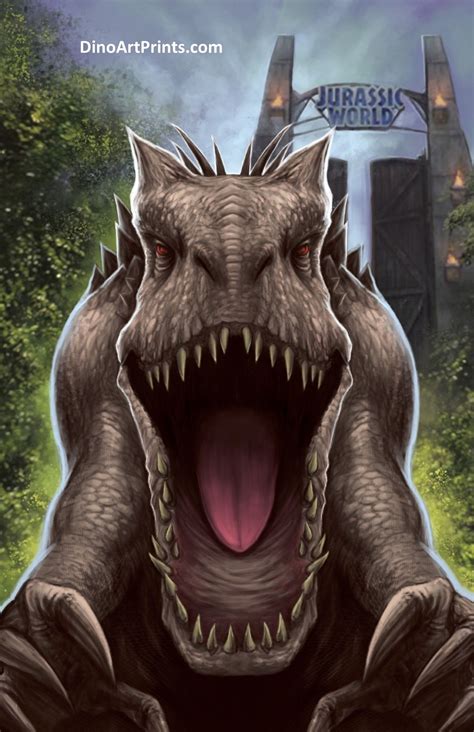 Indominus Rex Escape Jurassic World 11 X 17 Museum Quality 100 Lb