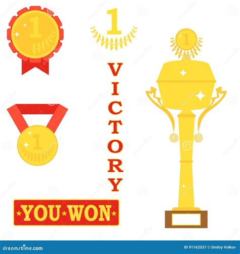 Sports awards stock vector. Illustration of champion - 91162037