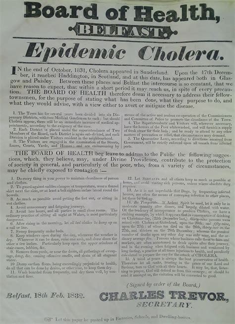 Cholera In Nineteenth Century Belfast Epidemic Belfast