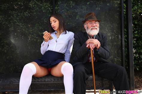 Abella Danger Public Sex At Bus Stop Next To Grandpa Teens Love Huge Cocks