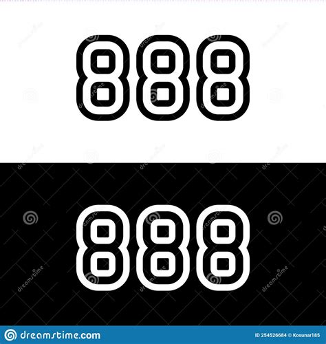 888 Vector Logo Design Stock Vector Illustration Of Creative 254526684