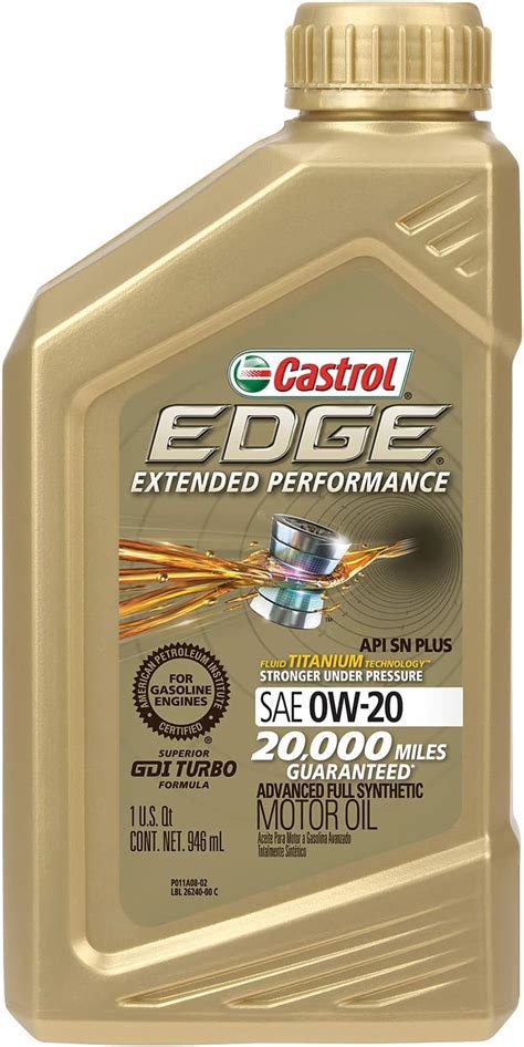 Castrol 06240 Edge Extended Performance 0w 20 Advanced Full